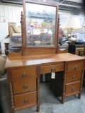 KNEEHOLE DRESSER W/ SWING OUT MIRROR  48 X 21 X 30 T