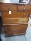 CHEST OF DRAWERS  - MISSING SOME HANDLES  37 X 53 T X 20