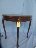 CONSOLE TABLE W/ BRASS RAILING  29