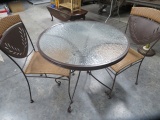 3 PC. SET GLASS TOP PATIO TABLE 29