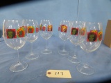 6 ANDY WARHOL MARILYN WINE GLASSES
