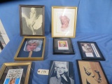 8 PICTURES OF MARILYN MONROE & OTHERS - SOME SIGNED