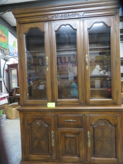 2 PC. LIGHTED HUTCH  80" T 50" W