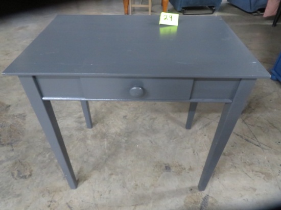 SMALL 1 DRAWER GRAY TABLE  30 X 20 X 29" T