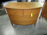 ANTIQUE OAK DRESSER W/ MIRROR  42 X 22 X 34 T - NEED MINOR VENEER REPAI