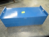 PAINTED BLUE CEDAR LINED CHEST W/ TRAY