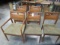 5 MID CENTURY DINING CHAIRS- 1 CAPTAIN