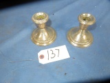 PAIR OF  WEIGHTED GORHAM STERLING CANDLE HOLDERS