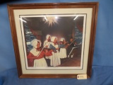 SIGNED PRINT OF CHRISTMAS CONCERT AT OLD SALEM  10/100