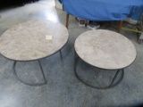 2 ROUND STACK TABLES  36 & 30