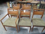 5 MID CENTURY DINING CHAIRS- 1 CAPTAIN