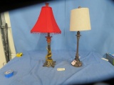 PAIR OF NON- MATCHING LAMPS  32