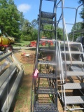 LIKE NEW 8 FT. ROLL AROUND LADDER W/ STEPS