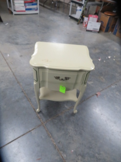 FRENCH PROVINCIAL NIGHT STAND  19 X 14 X 24 T - MINOR PAINT REPAIR SEE PIC