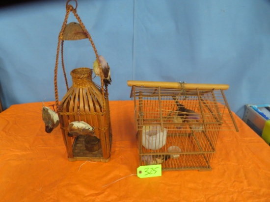 BIRD CAGE  WITH CANDLE HOLDER