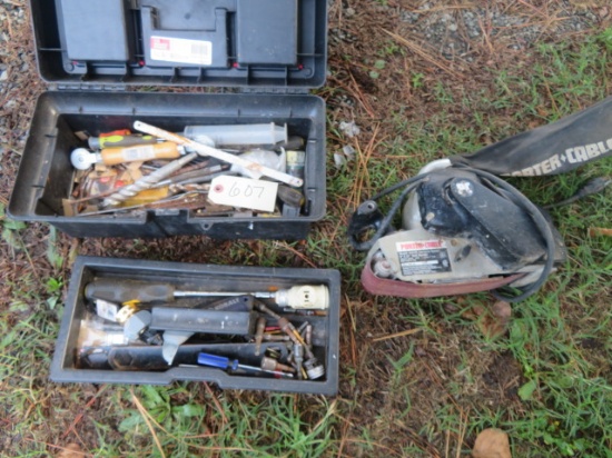 TOOL BOX W/ PORTA CABLE SANDER