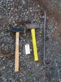 2 HAMMERS AND CROW BAR