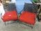 PAIR OF METAL OUTDOOR ROCKERS W/ CUSHIONS