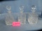 3 CUT GLASS LIQUOR DECANTERS  10