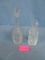 2 CUT GLASS LIQUOR DECANTERS