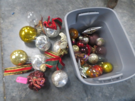 LARGE BOX OF CHRISTMAS ORNAMENTS
