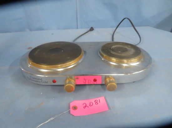 COMMAND PERFORMANCE GOLD DOUBLE BURNER HOT PLATE