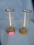 LRG. CANDLE HOLDERS W/ GLOBE  18 T X 7