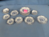 37 PCS. COACHING SCENES JOHNSON BROTHERS CHINA