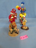 PAIR OF CLOWN FIGURINES