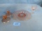 4 PCS. PINK DEPRESSION GLASS