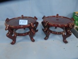 PAIR OF WOODEN ORIENTAL PLANT STANDS  13