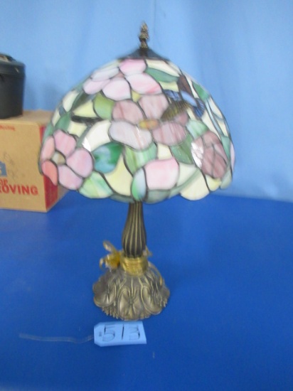 STAINED GLASS TABLE LAMP  20" T