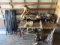 2 POP UP TENTS AND WORK TABLE AND MISC.