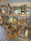3 SHELVES OF PAINT SUPPLIES- CONTENTS ONLY- NO SHELF