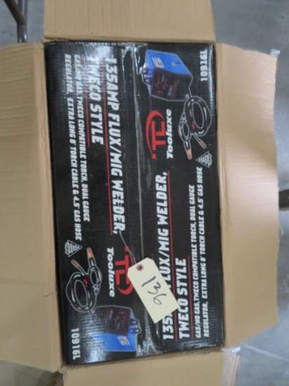 NEW IN BOX MIG WELDER  135 AMP BY TOOLUXE