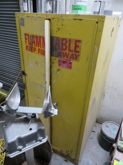 METAL STORAGE CABINET W/ CONTENTS