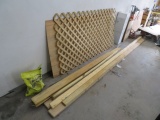 STACK OF LUMBER AND LATTICE