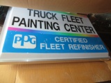 PPG PLASTIC SIGN  6 FT X 4 FT.