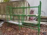 2 GREEN METAL RACKS