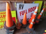 LARGE AMT. OF CONSTRUCTION CONES