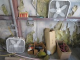 MISC. BOX OF GASKETS, FANS, RADIO, STRAP AND MISC.