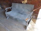 ANTIQUE METAL PORCH GLIDER  58