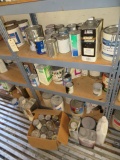 3 SHELVES OF PAINT SUPPLIES- CONTENTS ONLY- NO SHELF