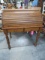 HANDMADE OAK ROLL TOP DESK BY RAY O. PERKINS