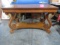 NICE ANTIQUE OAK LIBRARY TABLE  48 X 25