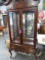 LIGHTED CHINA CABINET W/ QUEEN ANNE LEGS