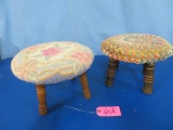 2 NEEDLEPOINT STOOLS