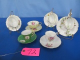3- OCCUPIED JAPAN CUP AND SAUCER SETS AND MISC. CUPS AND SAUCERS