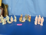 COLLECTION OF NATIVITY FIGURINES