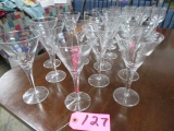 LARGE AMOUNT OF TEA, MARTINI AND WINE GLASSES